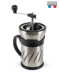 Moulin a cafe et cafetiere a piston Paris Press Inox 15 cm